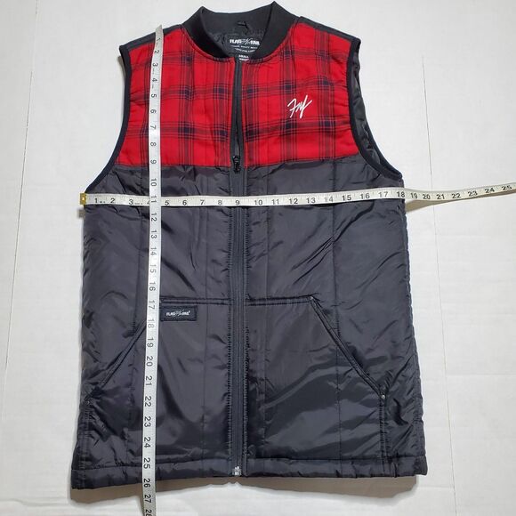 Flag Nor Fail Light Explorer Vest Size S Buffalo Plaid Nylon Ripstop Womens - Picture 7 of 10
